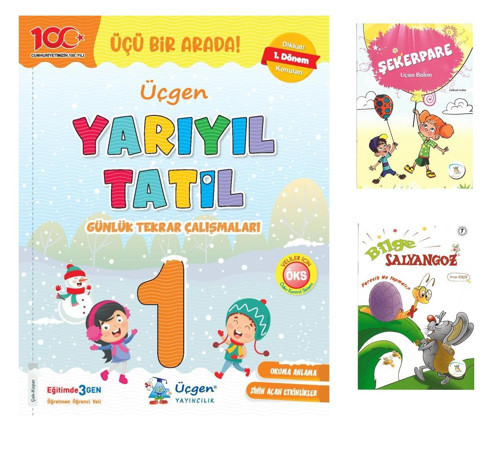 Üçgen 1.Sınıf Yarıyıl Tatil Kitabı 2023-2024 (1.Dönem Konularını Kapsar)