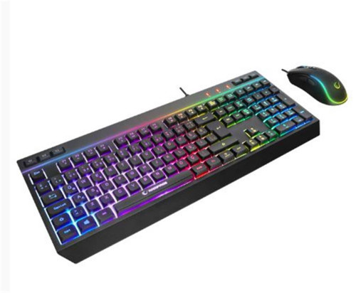KM-R57 Siyah RGB Aydınlatmalı Q Oyuncu Multmedia Klavye ve 12800 DPI Mouse Gaming Set