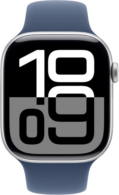 Watch Series 10 GPS + Cellular, 46 mm MWY03TU/A Gümüş Rengi Alüminyum Kasa Kot Mavisi Spor Kordon - S/M (Apple Türkiye Garantili)