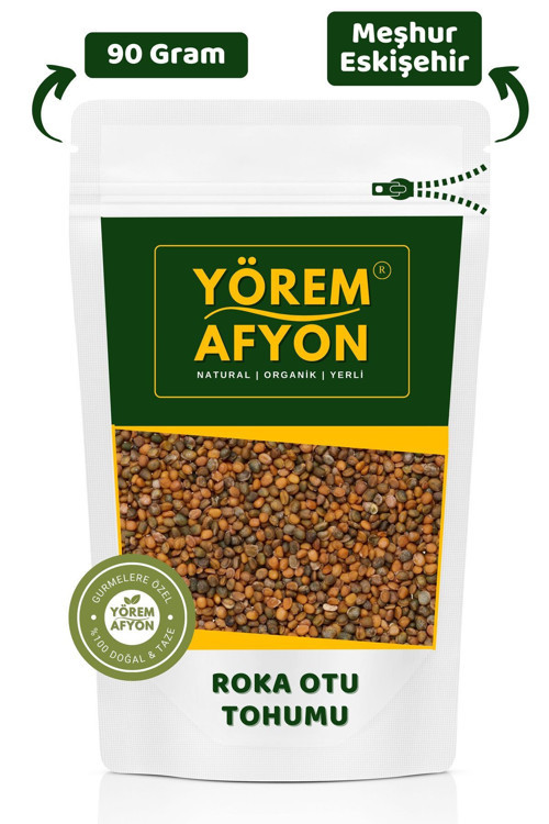 Eskişehir Yöresinden Yerli Mahsul Gdo'Suz Doğal Roka Otu Tohumu, Circir {Eruca Vesicaria} | 90Gr.