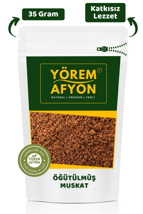 Keskin Aromalı Mutfakların Vazgeçilmezi %100 Saf Öğütülmüş Muskat Tozu {Myristica Fragrans} | 35Gr.