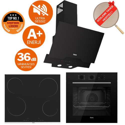 NEO Ultra Sessiz Vitroseramik Elektrikli Ankastre Set (D063-SA + MS 261+ QBL62CS )
