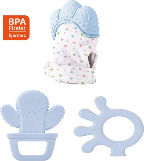 Ultra Diş Kaşıyıcı Set Mavi - Bpa, Pvc ve Fitalat İçermez