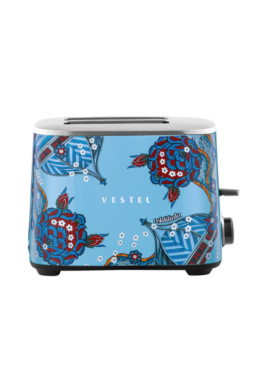 X Aslı Filinta Retro Düş Mavisi Çini Ekmek Kızartma Makinesi