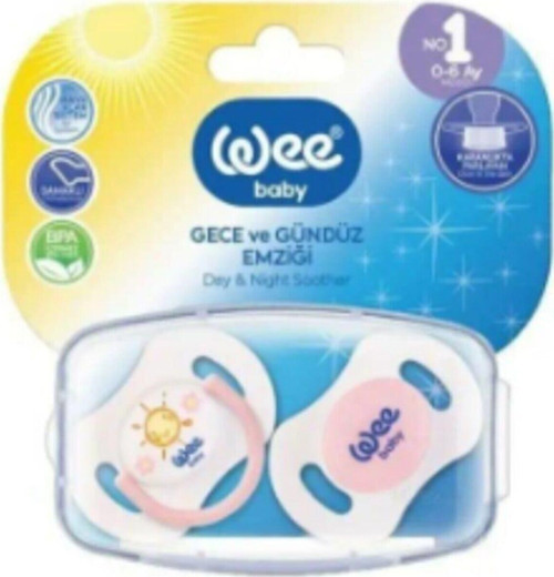 2'li Gece Gündüz Emziği No:1 0-6 Ay Pembe