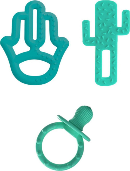 Silikon Diş Kaşıyıcı Seti - Aqua Green