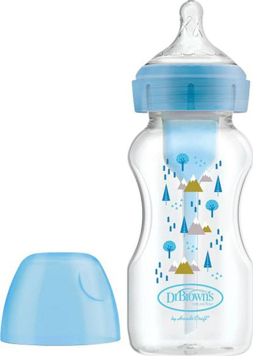 Dr Browns 270 Ml Geniş Ağız Options Pp Mavi Desenli Biberon