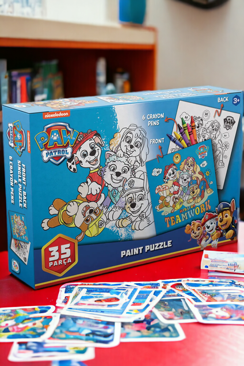Paw Patrol Serisi Boyamalı Puzzle Seti Yapboz PW7930