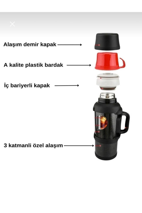 Travel Pot Termos 4 Litre Paslanma Çelik Termos Dağcı -Kamp-Piknik-Aile Boyu Termos