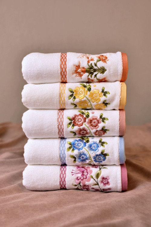 Azalea Nakışlı Havlu Seti 5 Adet