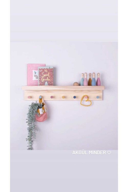 Ahşap Askılık Montessori Çocuk Odası Bebek Odası Askılığı