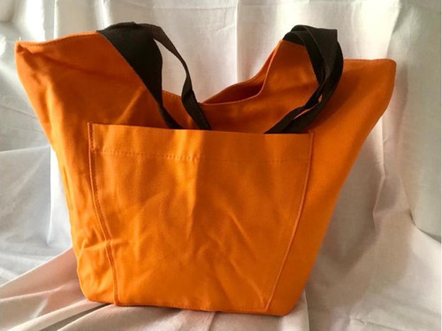 Turuncu 05 Çift Cepli Plaj Çantası 34cmx41cm