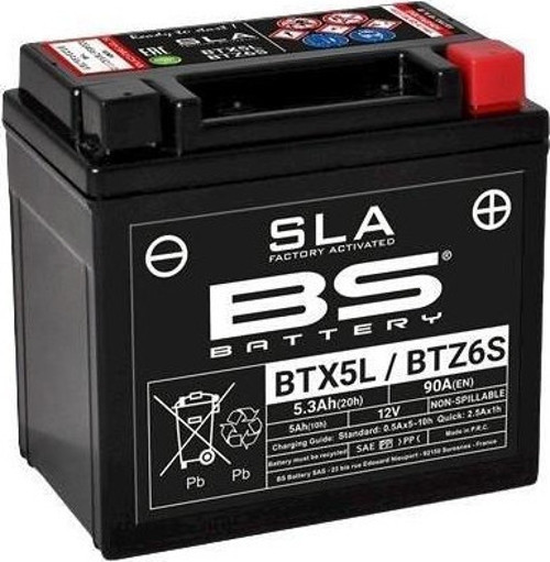 Bs Btx5l/Btz6S Sla 2000-2011 KTM 400 EXC Uyumlu Akü Jel Akü