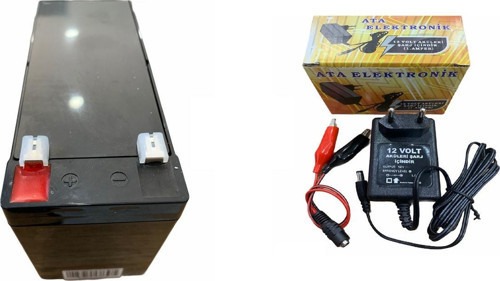 12 Volt 7 Amper Oyuncak Araç Araba Oto Jeep Aküsü Ve Akü Şarj Şarj Adaptörü + Maşalı Timsah Uç