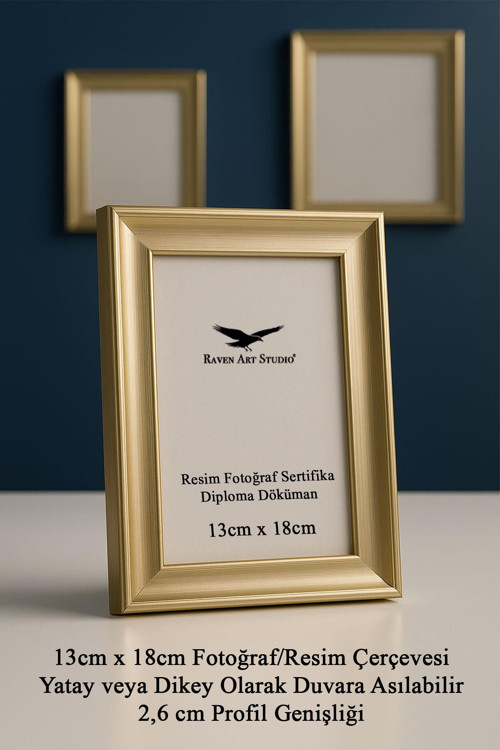 Pyramid 13cm x 18cm Resim Fotoğraf Belge Poster Evrak Çerçevesi Korumalı Kırılmaz Pleksi Cam