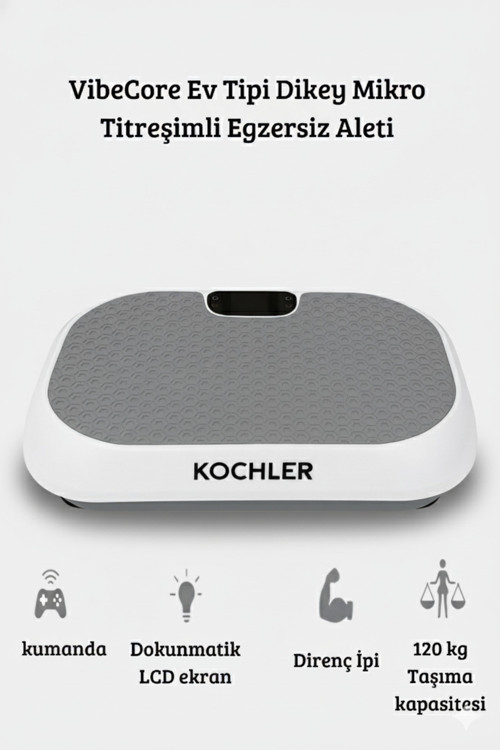VibeCore Ev Tipi Dikey Mikro Titreşimli Egzersiz Aleti – Uzaktan Kumandalı Fitness Platformu