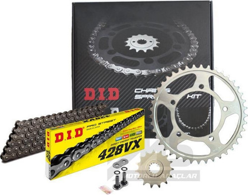 428VX-Sunstar 2004-2010 Honda CBR 125 R Uyumlu Zincir Dişli Set Çelik Renk