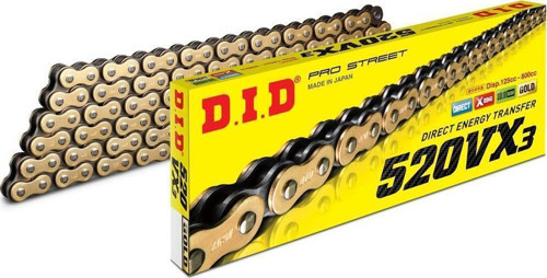 520-118Vx3 2019-2020 KTM 790 Adventure Uyumlu Zincir Vx3 Xring Gold (Sarı) Renk