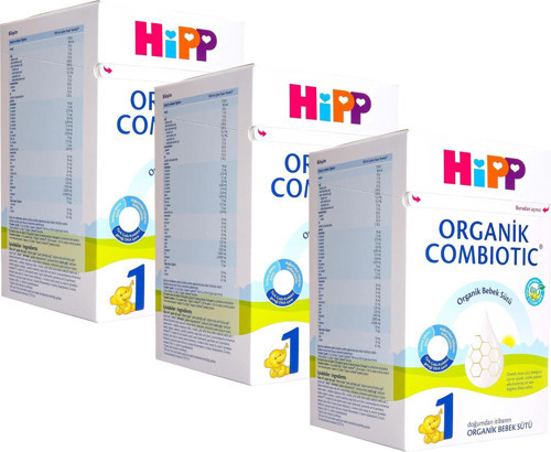 1 Organik Bebek Sütü Combiotic 800 gr x 3 Adet