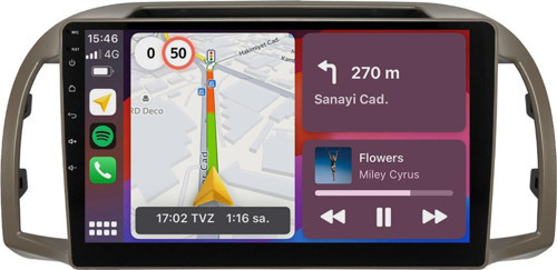 Nissan Micra uyumlu Android Multimedya Sistemi (2002-2010) 4+32 GB (yazılımsal)
