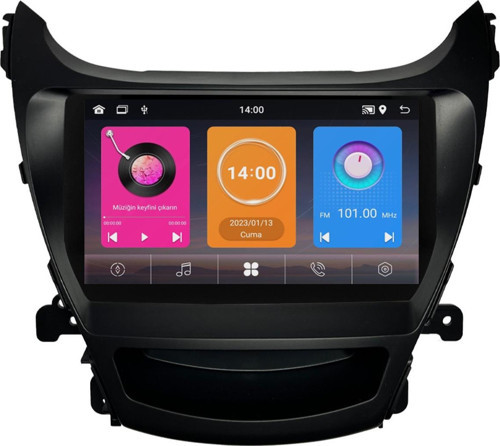 Hyundai Elantra Android Multimedya Sistemi (2012-2014) 8+128 GB 4K OLED Uyumlu (yazılımsal)