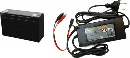 6v 12ah Akü Ve 6 Volt 3,5 Amper Akü Için Şarj Cihaz Adaptör + Maşa Kablo