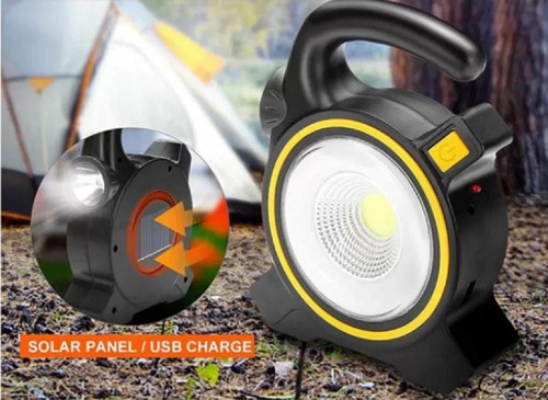 Cob Led El Feneri Lamba Cam Doğa Güneş Enerjisi Ile Şarj Edilebilir Led Çalışma Işık