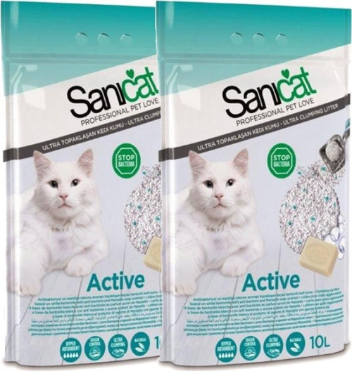 Active Marsilya Sabunu Kokulu Kedi Kumu 10 Lt 2'Li Set