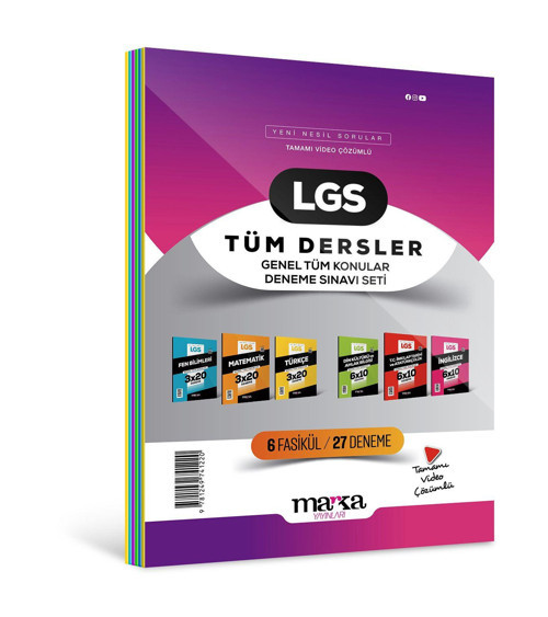 2025 LGS Genel Konular Tüm Dersler Deneme Sınavı Seti 6 Fasikül 27 Deneme