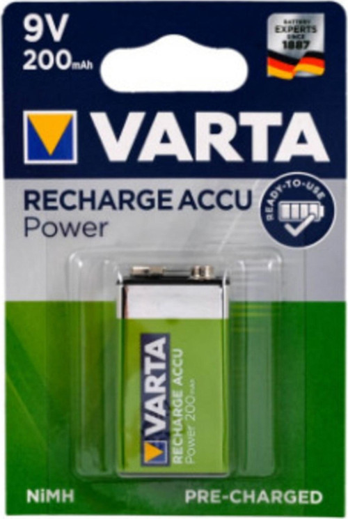 Ata Elektronik 9 Volt Şarjlı Pil 200mah 9 Volt Kare Yassı Pil Sensör Pil