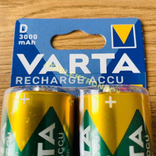 Ata Elektronik D Büyük Boy Kalın Tombul 3000mah Büyük Boy 2li Paket Şarjlı Pil Lr20, R20