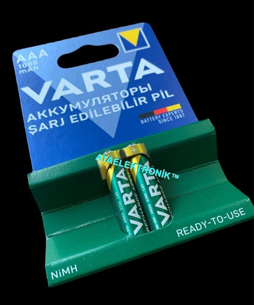 Ata Elektronik Yeni Seri 1000 Ince Aaa Şarj Edilebilir Pil - Kumandalar Için Aaa Ince Şarjlı Pil 1000