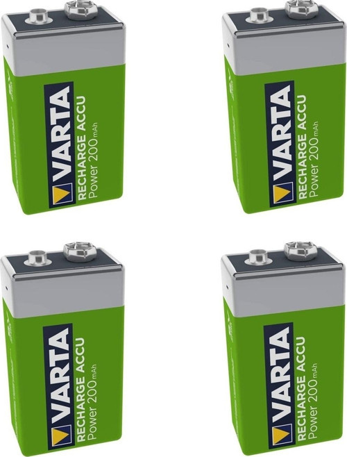 Ata Elektronik 4 Adet 9 Volt 200 9v 200mah Şarj Edilebilir Kare Pil Şarjlı Pil - Çocuk Telsiz Pili