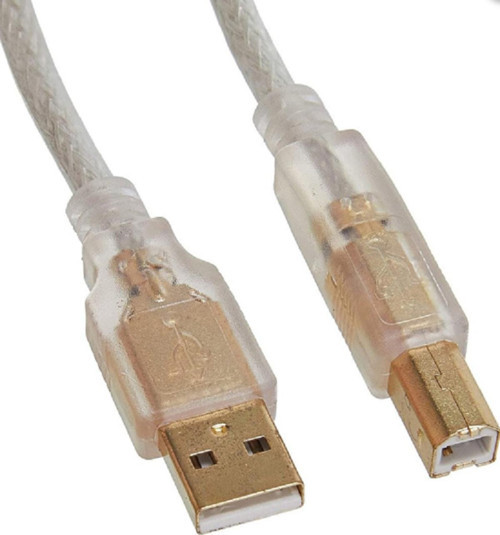1,5 Metre Usb 2.0 Kaliteli Şeffaf Usb Yazıcı Kablosu Hp Brother Printer Kablosu 1.5m