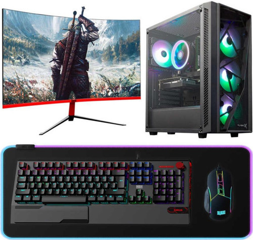 DRx4565 Ryzen 5 5500 16GB Ram 512GB M.2 NVMe 6GB GTX1660Ti 27 165Hz Curved Oyun Bilgisayarı