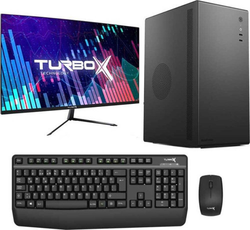 Tx3408 i3 10100F 8GB Ram 256GB NVMe SSD 2GB R5 230 E.Kartı 23.6 inç Monitör Masaüstü Ofis Pc
