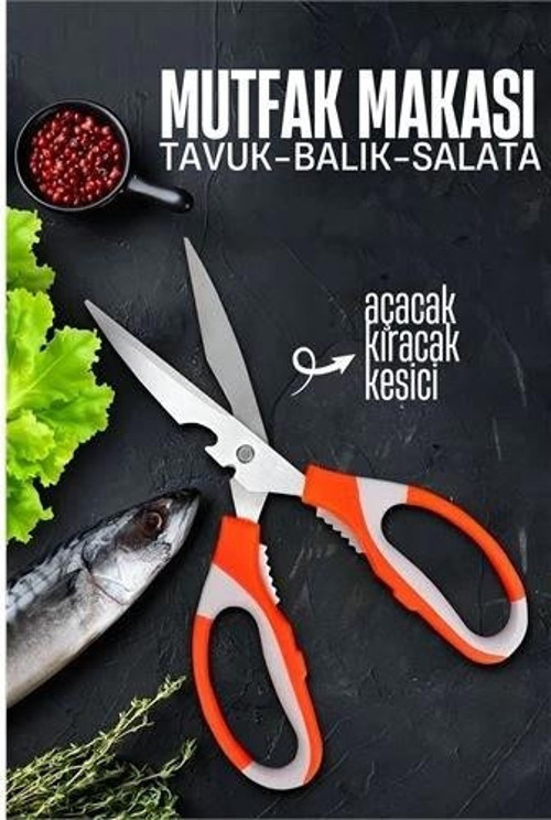 BFS Mutfak Makası - Tavuk Kesme Makası Balık Temizleme Makası Salata Hazırlama Makası