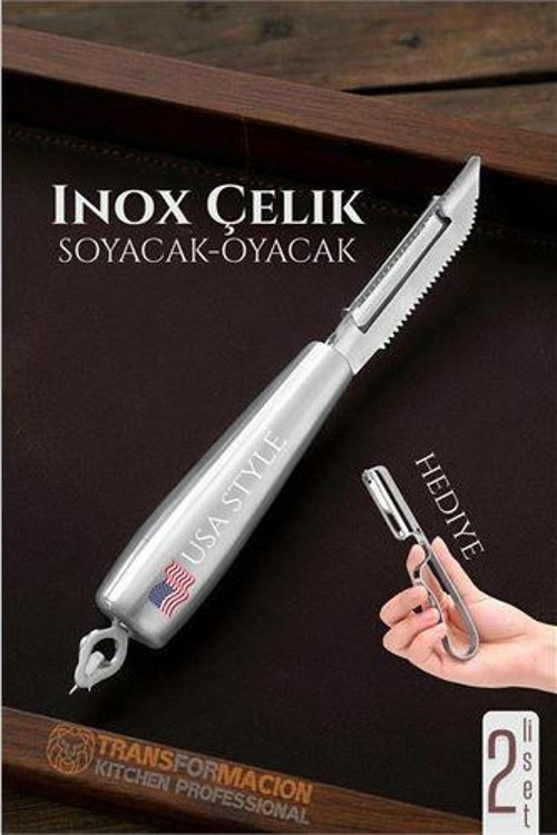 Inox Soyacak - Sebze Soyacağı - Kabak Dolma Oyacağı 2 li SET