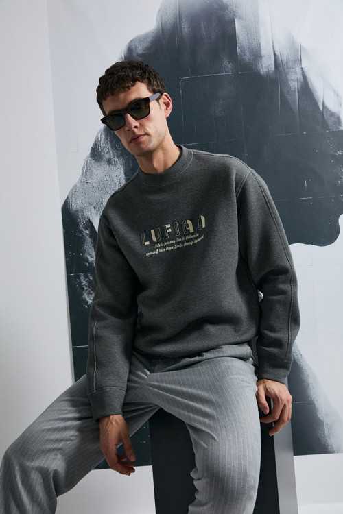112030178 Oracle Erkek Sweatshirt GRİ