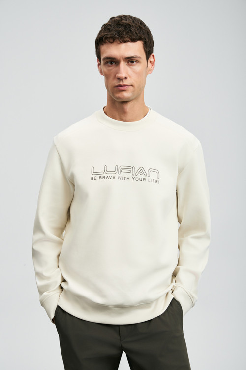 Luther Erkek Sweatshirt Ekru