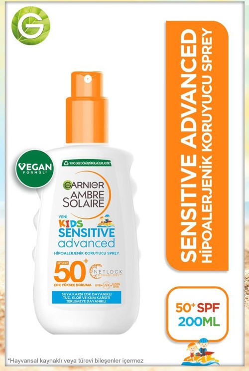 Ambre Solaire Sensitive Advanced Çocuk Hipoalerjenik Güneş Koruyucu Sprey SPF50+ 200 ml
