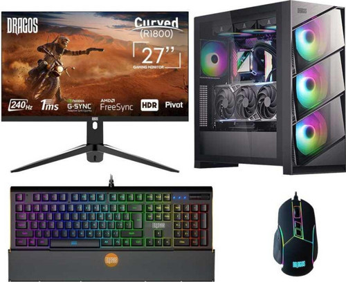 DRx6104 Ryzen 5 5600 32GB 1TB M.2 NVMe SSD 8GB RTX4060 27 İnç 240Hz Curved Oyuncu Bilgisayarı
