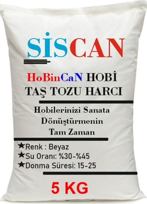 Hızlı Donan Biblo Harcı Tozu Güçlü Hobi Biblo Mumluk Vazo Kalıp Döküm Harcı 5 Kg (%98 BALONCUKSUZ)