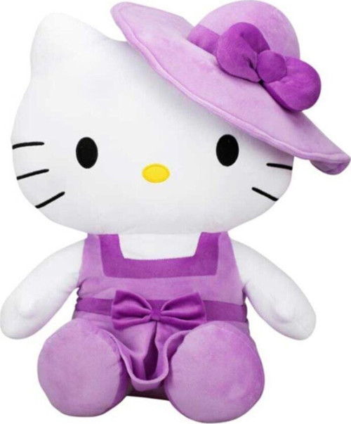 Hello Kitty Şapkalı Peluş 50 Cm. - Mor