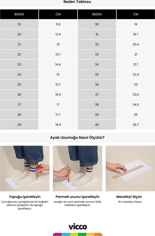 Vicco Color Rahat Kalıp Kız Ilk Adım Pudra Panduf 5