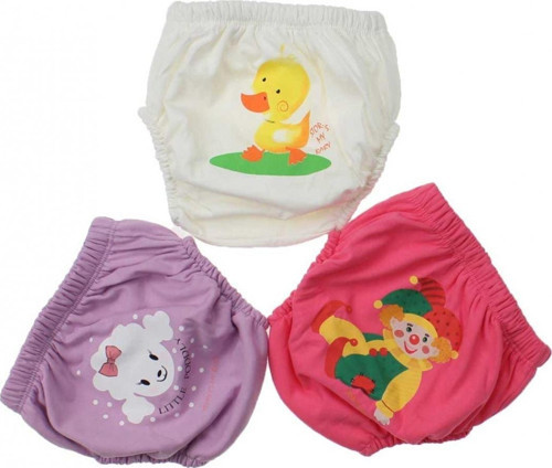 Story Baby Kız Bebek Çocuk Desenli Sevimli 3 Lü Alıştırma Külodu  035-60155-003 Renkli 1-2 Yaş 3