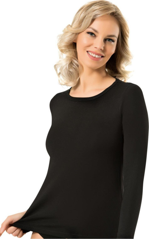 Bayan 361 Uzun Kol Thermal Üst Siyah Xl