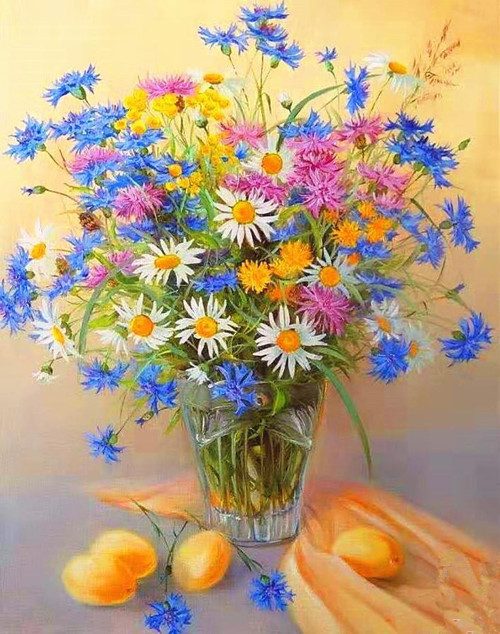Sayılarla Boyama Hobi Seti 40x50cm Çerçeveli Boyalar ve Fırçalar Dahil