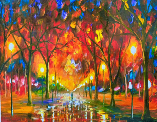 Sayılarla Boyama Hobi Seti Boyalar ve Fırçalar Dahil 40x50cm Çerçeveli