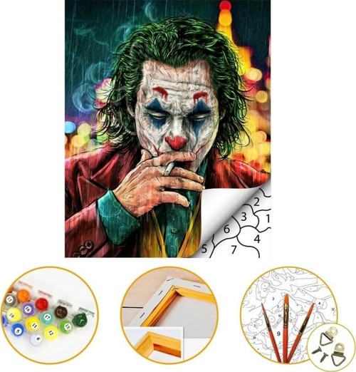 Joker - Sayılarla Boyama Seti Kasnaklı 40x50cm Boyalar ve Fırçalar Dahil